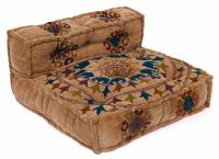 Модуль мягкий со спинкой Secret De Maison RADJA (mod. MA-103) cotton Kilim, 80х80х43см, желтый с цветами фото Модуль мягкий со спинкой Secret De Maison RADJA (mod. MA-103) cotton Kilim, 80х80х43см, желтый с цветами. Фото №1