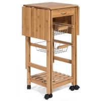 Столик передвижной кухонный разделочный (mod. 12JW3-2135) (Натуральный)