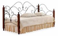 Кровать SONATA Wood slat base дерево гевея/металл, 90*200 см (Day bed), красный дуб/черный фото Кровать SONATA Wood slat base дерево гевея/металл, 90*200 см (Day bed), красный дуб/черный. Фото №1
