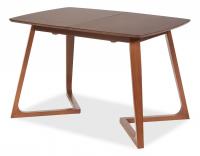 Стол раскладной VAKU (Ваку) основание бук, столешница мдф, 80x120+40x75см, Коричневый. Фото №1