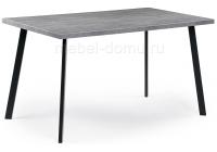 Стол деревянный Тринити Лофт 140 25 мм бетон / черный матовый фото Стол деревянный Тринити Лофт 140 25 мм бетон / черный матовый