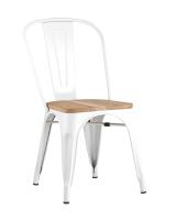 Стул TOLIX WOOD белый глянцевый фото Стул TOLIX WOOD белый глянцевый. Фото №1