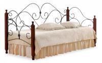 Кровать SONATA дерево гевея/металл, 90*200 см (Day bed), красный дуб/черный фото Кровать SONATA дерево гевея/металл, 90*200 см (Day bed), красный дуб/черный. Фото №1