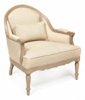 Кресло Secret De Maison PAULETTE ( mod. CHA 15-12A ) красное дерево, 91х83х77см, Натуральный Минди, ткань бежевая (FP-028). Фото №1