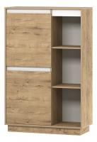 Virginia НМ 011.85 Шкаф комбинированный Левый, Белый Скандинавский/Дуб Бунратти. Фото №1