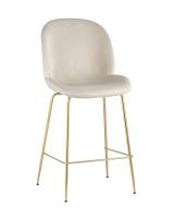 Стул полубарный Beetle со спинкой бежевый. Фото №1