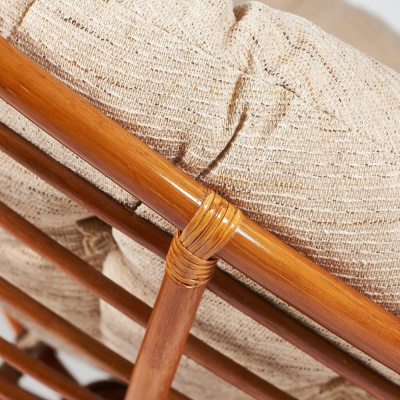 Кресло-качалка плетёное Papasan 23/01B + Подушка Cognac фото Кресло-качалка плетёное Papasan 23/01B + Подушка Cognac. Фото №5