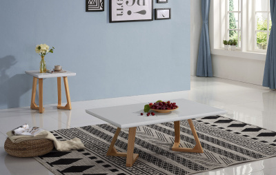 Стол журнальный J1692A Белый/Ясень. Фото