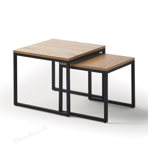 Комплект из двух квадратных столиков CT-907 Дуб. Фото №1