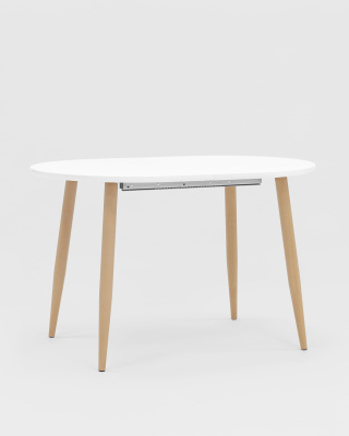 Стол обеденный Берген раскладной 120-180*80 белый. Фото