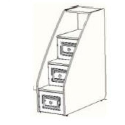 Тумба-лестница с 3-мя ящиками АЙС. Фото №2