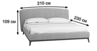 Кровать с ортопедическим основанием и ящиком Сканди Лайт 1.8 Грей. Фото