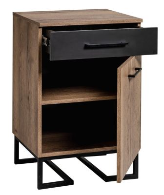 Тумба для обуви с ящиком Loft Дуб табак/Графит. Фото