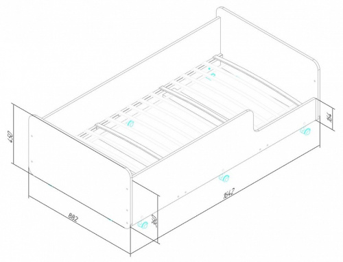 Кровать двухъярусная Р444 Капризун 7, оранжевый. Фото №8