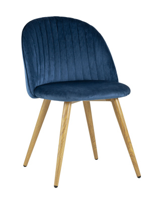 Стул Лион Страйпс велюр голубой. Фото