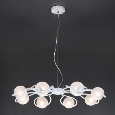 Подвесная люстра Eurosvet Camomile 70089/8 белый с серебром фото Подвесная люстра Eurosvet Camomile 70089/8 белый с серебром. Фото №2