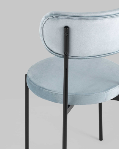 Стул Барбара велюр серо-голубой фото Стул Барбара велюр серо-голубой. Фото №8