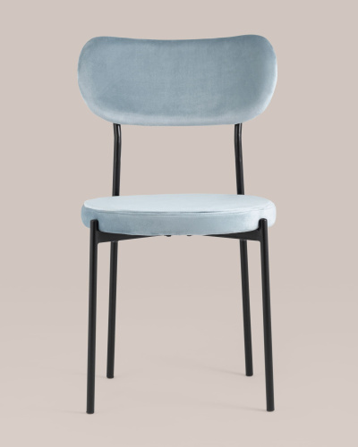 Стул Барбара велюр серо-голубой фото Стул Барбара велюр серо-голубой. Фото №5