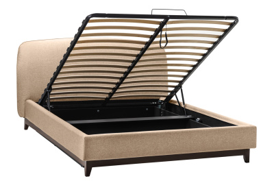 Кровать с ортопедическим основанием и ящиком Сканди Лайт 1.6 Бежевый. Фото