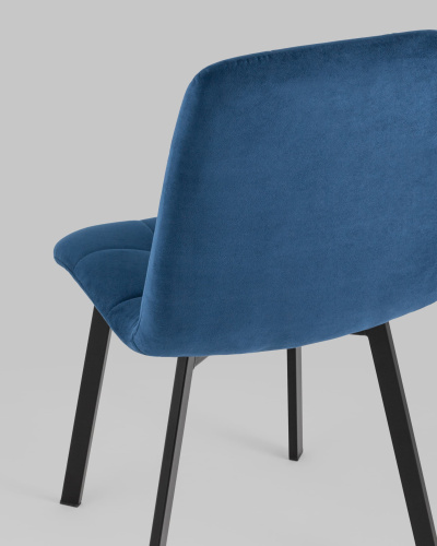 Стул Oliver Square велюр синий. Фото №8
