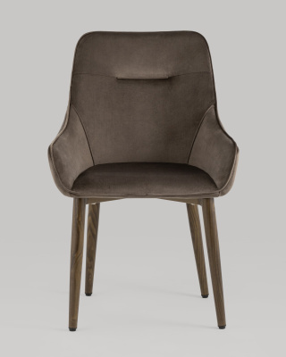 Стул Диана велюр коричневый фото Стул Диана велюр коричневый. Фото №5