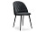 Стул Зест микровелюр серый / черный глянец