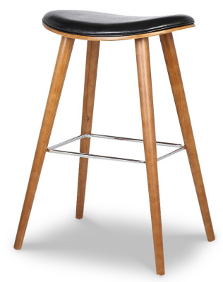 Стул полубарный JY1730-65 черный/орех фото Стул полубарный JY1730-65 черный/орех. Фото №2