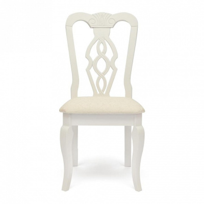 Стул - Афродита/ Aphrodite Цвет: Ivory white. Цвет обивки: кремовая с рисунком (3321) (поставляется только по 2 шт). Фото №2