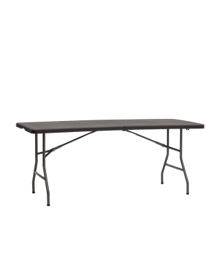 Стол складной чемодан пластиковый Кейт 180 коричневый. Фото