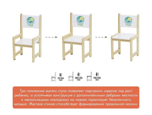 Набор учебный Polini kids Eco 400 SM, белый фото Набор учебный Polini kids Eco 400 SM, белый. Фото №4