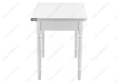 Стол деревянный Брентон с ящиком белый глянец фото Стол деревянный Брентон с ящиком белый глянец. Фото №3