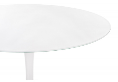 Стол стеклянный Tulip 90 white. Фото №2