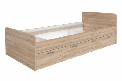 Кровать Боро,древесина коричневая светлая дуб. Фото