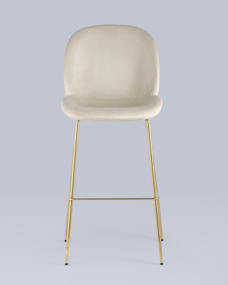 Стул барный Beetle со спинкой бежевый. Фото №5