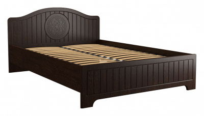 кровать 2000*1400 Монблан МБ-602К с ламелями и комплектом опор орех шоколадный. Фото