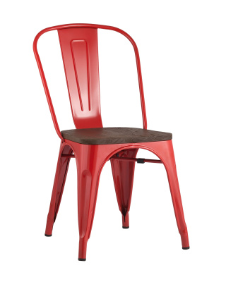 Стул TOLIX WOOD красный глянцевый. Фото №2