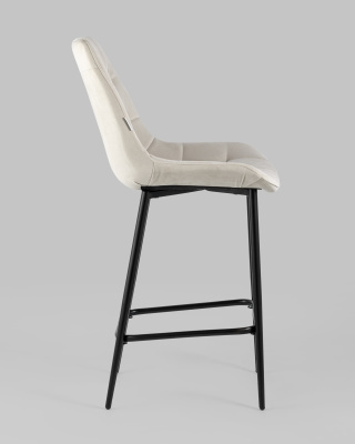 Стул полубарный Флекс велюр бежевый. Фото №4