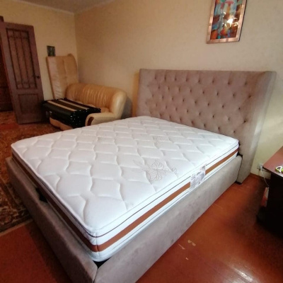 Кровать 1726 BEIGE бежевая. Фото