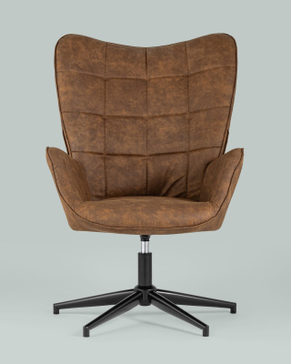 Кресло Ирис вращающееся коричневое. Фото