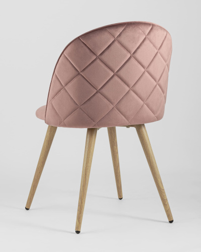 Стул Лион велюр с ромбами розовый. Фото №7