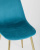 Стул Валенсия велюр аквамарин золотые ножки. Фото №9