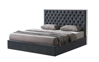 Кровать LBD1704 серая с ящиком для белья фото Кровать LBD1704 серая с ящиком для белья. Фото №4