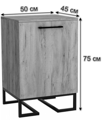 Тумба для обуви Loft Дуб табак фото Тумба для обуви Loft Дуб табак. Фото №3