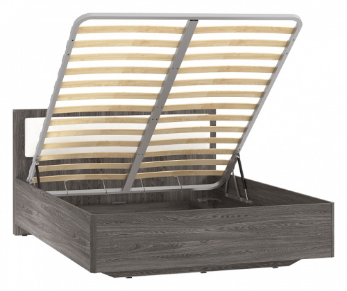 Кровать Virginia НМ 011.54, к/з Бум айс, Ясень Анкор темный. Фото №2