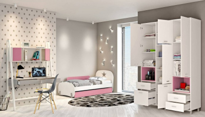 Шкаф комбинированный Polini Kids Mirum, белый фото Шкаф комбинированный Polini Kids Mirum, белый. Фото №3