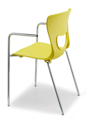 Стул PLUTO-4 c подлокотниками хром. Фото №4