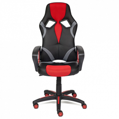 Компьютерное кресло Runner, кож.зам/ткань, черный/красный, 36-6/tw08/tw-12. Фото