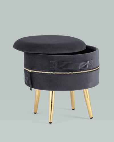 Пуф Тильда велюр антрацит. Фото №6