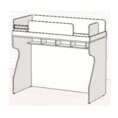 Блок для формирования2-х ярусной кровати АЙС фото Блок для формирования2-х ярусной кровати АЙС. Фото №2