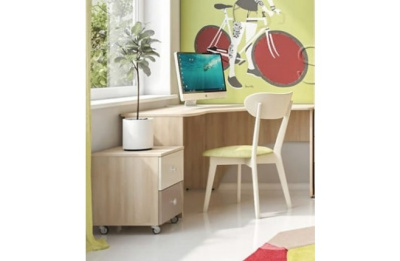 Тумба мобильная два ящика Силуэт. Фото